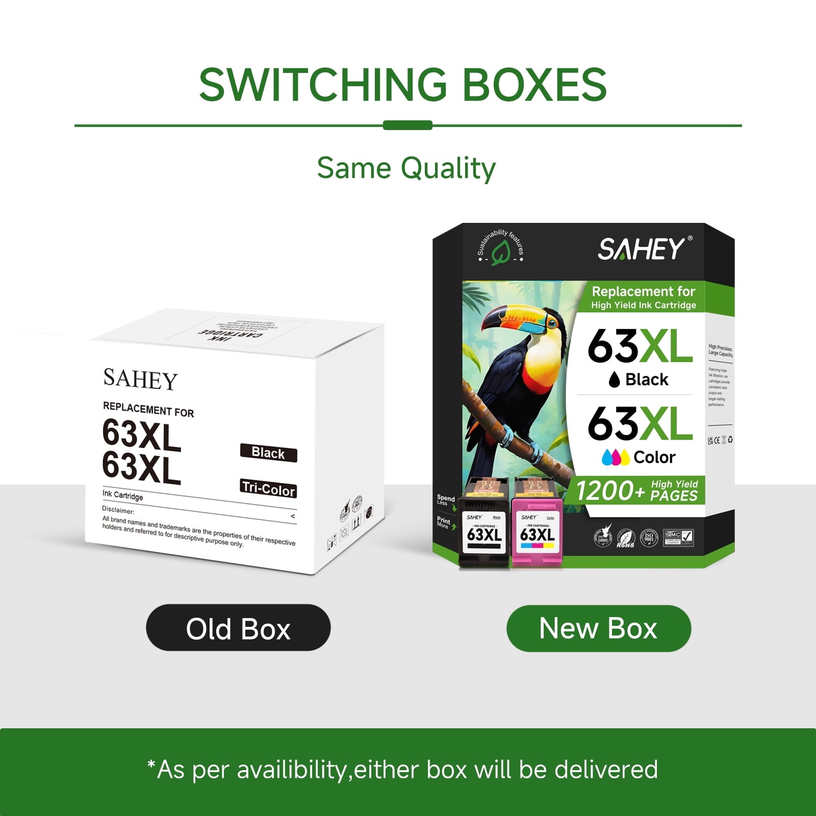 63XL Ink Cartridge Compatible for HP 63 Ink Cartridges for 63XL for HP Officejet 3830 4650 5255 5258 4655 5252 Envy 4520 4512 Printer( Black and Tri-Color)